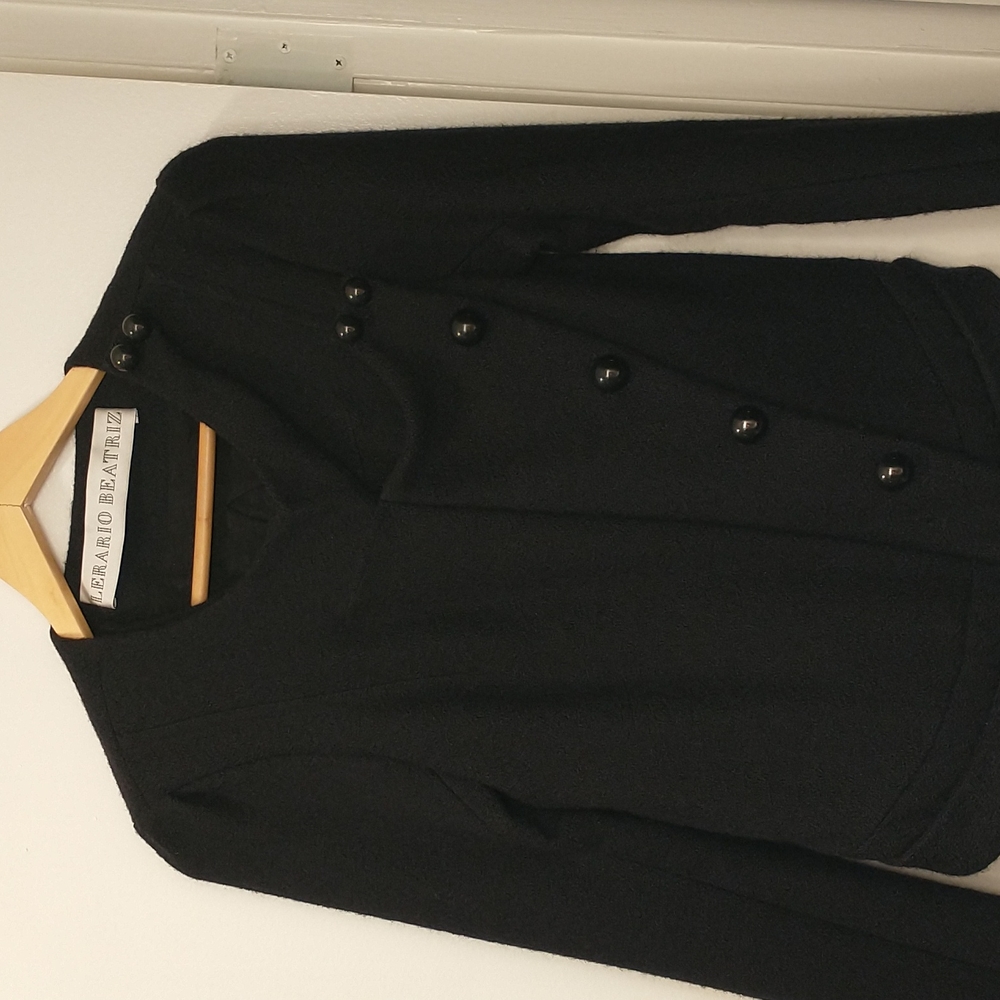 Lerario Beatriz Wool Moto Jacket Black